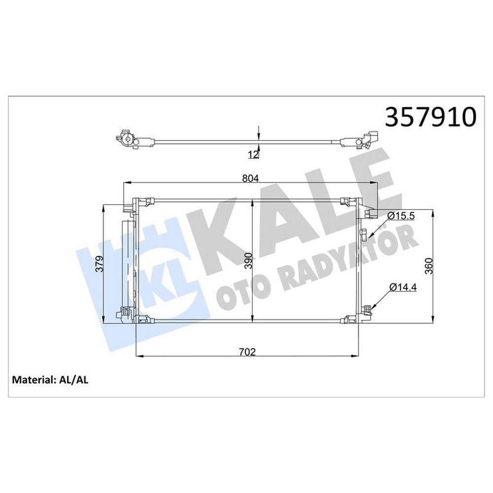 KLIMA RADYATORU TOYOTA COROLLA 1.8 HB HYBRID 18-> COROLLA SEDAN 1.8 HYBRID 18-> CH-R 1.8 HYBRID 18->