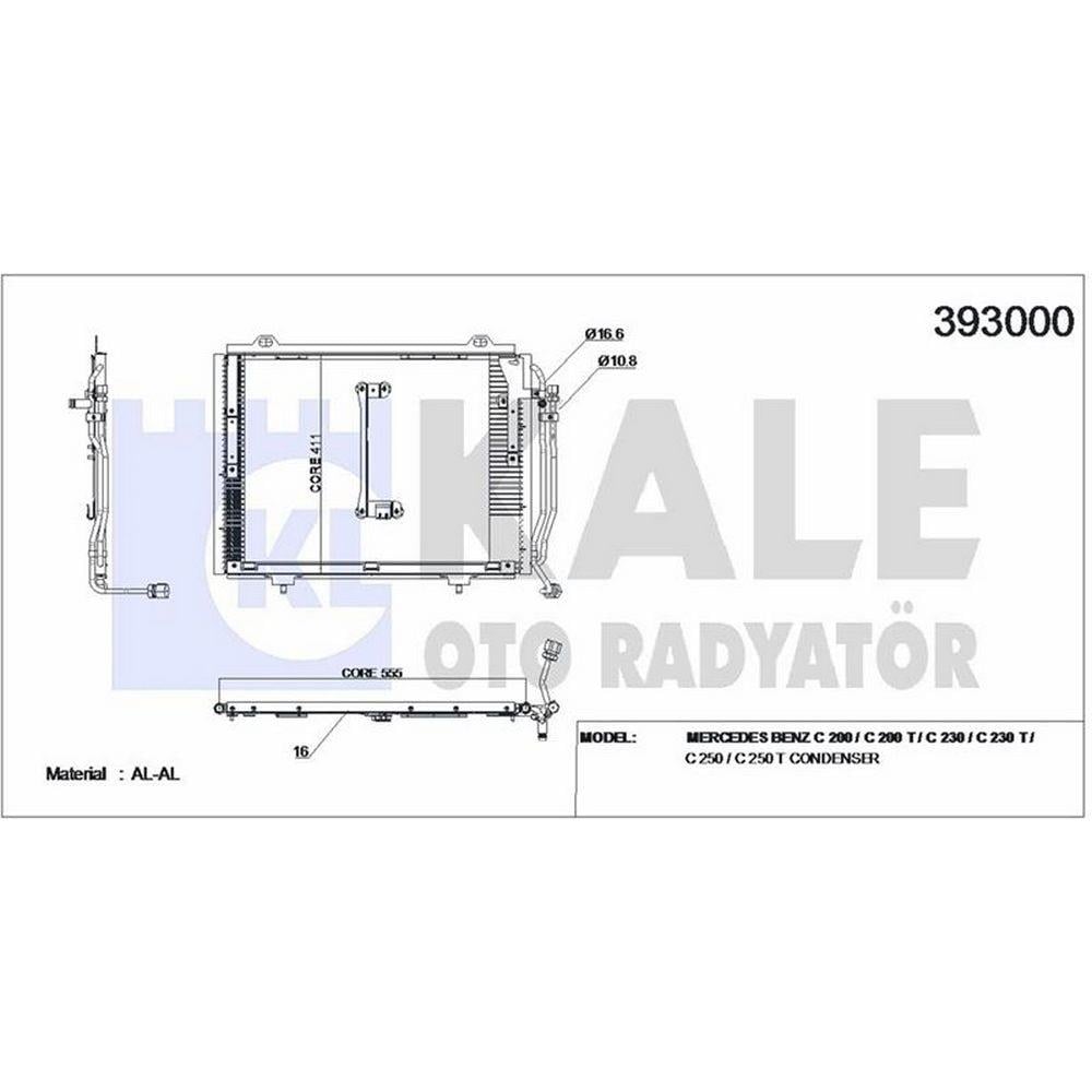 KLIMA RADYATORU W202 95>00 S202 96>01 C208 97>02 A208 98>02
