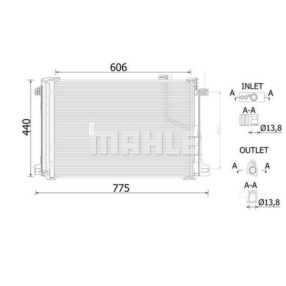 KLIMA RADYATORU X204 08>15 W204 07>14 S204 07>14 C204 11> C218 11>17 W212 13>16 A207 13>16 C207 13>1