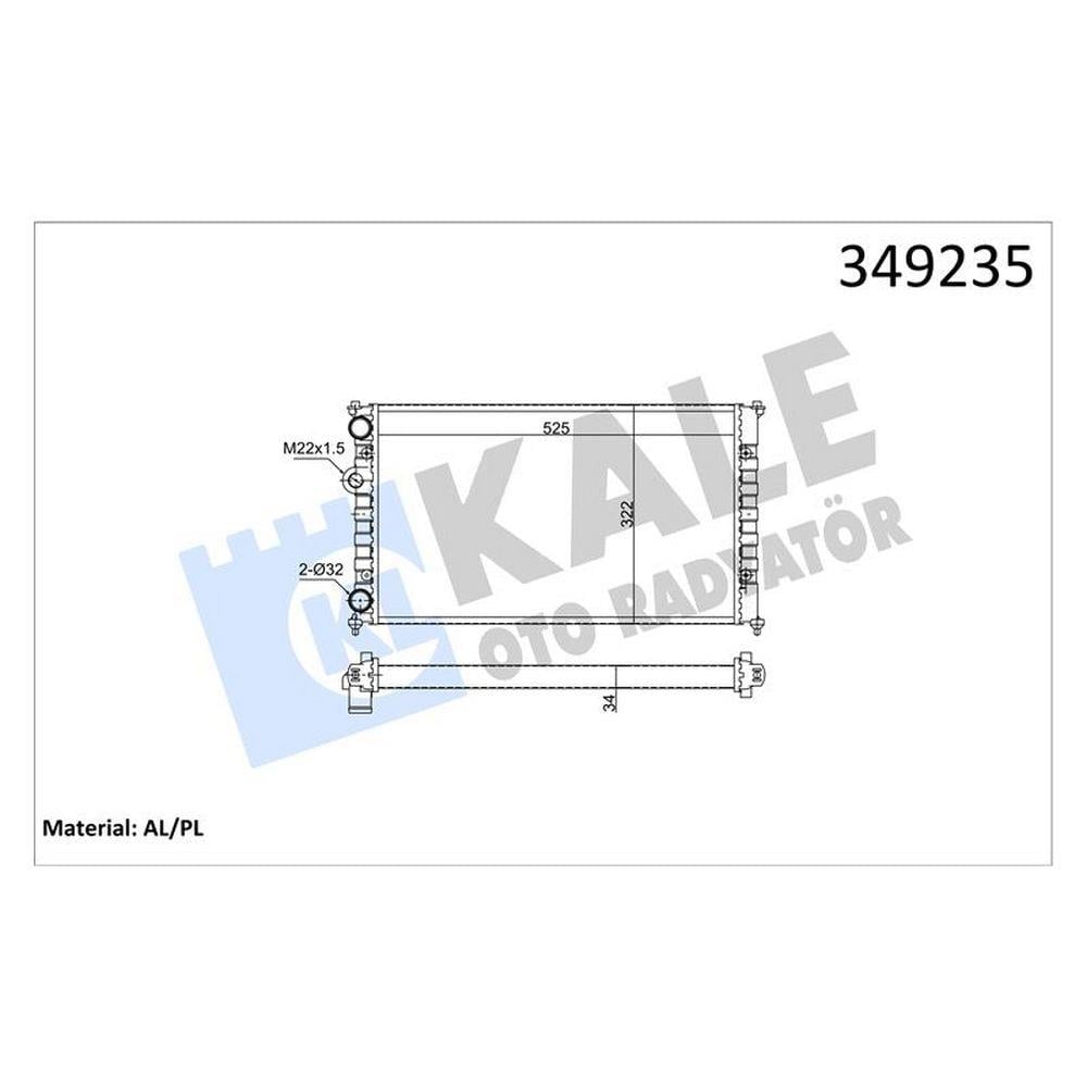 MOTOR RADYATOR CORDOBA IBIZA CADDY POLO CLASSIC 1,4 / 1,6 / 1,7 / 1,8 / 1,9 96>