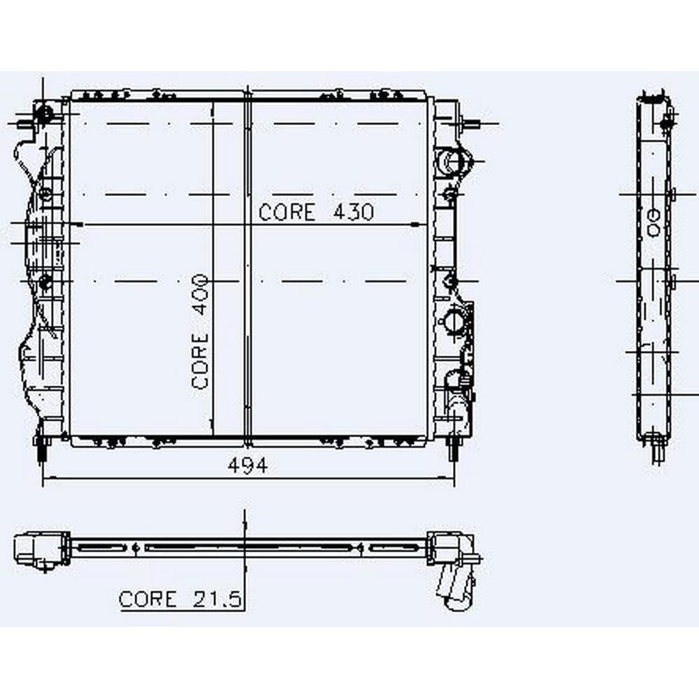 MOTOR RADYATORU CLIO 1,7 / 1,8 MEKANIK KLIMALI (430X400X21,5) / (2 SIRA PA SISTEM) BACCARA
