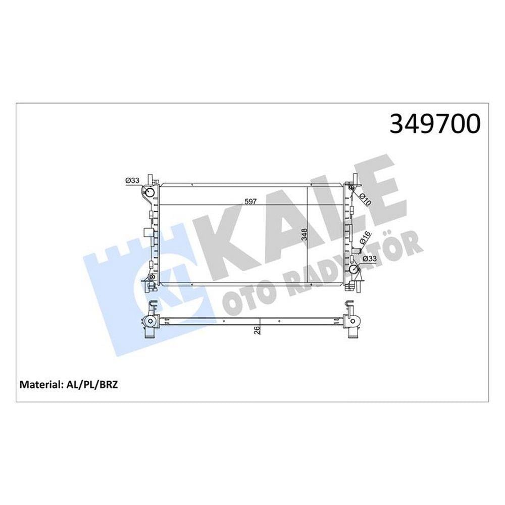 MOTOR SU RADYATORU (+AC) FOCUS 2,0 98>05 KLIMALI MANUEL BRAZING (600×348×26)