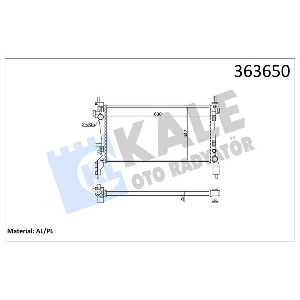MOTOR SU RADYATORU BRAZING NEMO BIPPER 1,3HDI 16V 75CV 12> FIORINO 1,3JTD 07> [MEKANIK] [23 MM]