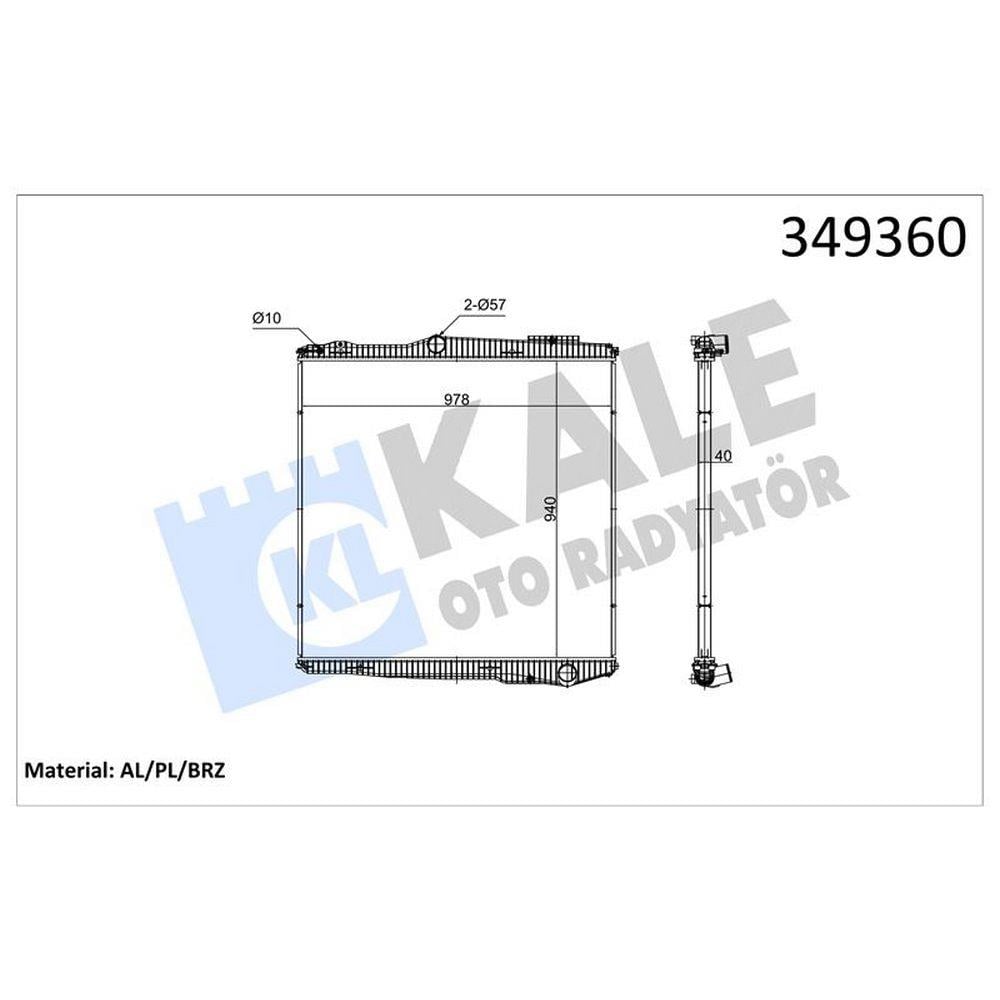 MOTOR SU RADYATORU CERCEVESIZ SCANIA G R SERISI DC13  (MT)