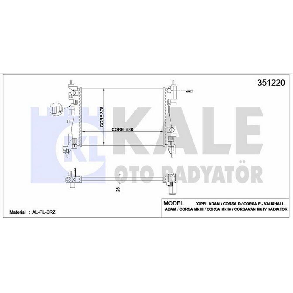 MOTOR SU RADYATORU CORSA D A12XER A14XER