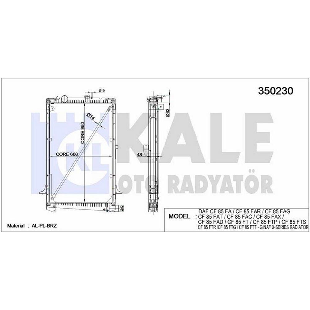 MOTOR SU RADYATORU DAF CF 85 FA / CF 85 FAR / CF 85 FAG / CF 85 FAT / CF 85 FAC / CF 85 FAX / CF 85