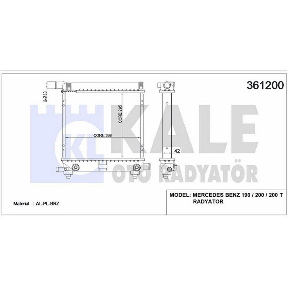 MOTOR SU RADYATORU (KLIMASIZ / OTOMATIK SANZIMAN) 190 W201 85>93 W124 86>92 S124 86>90