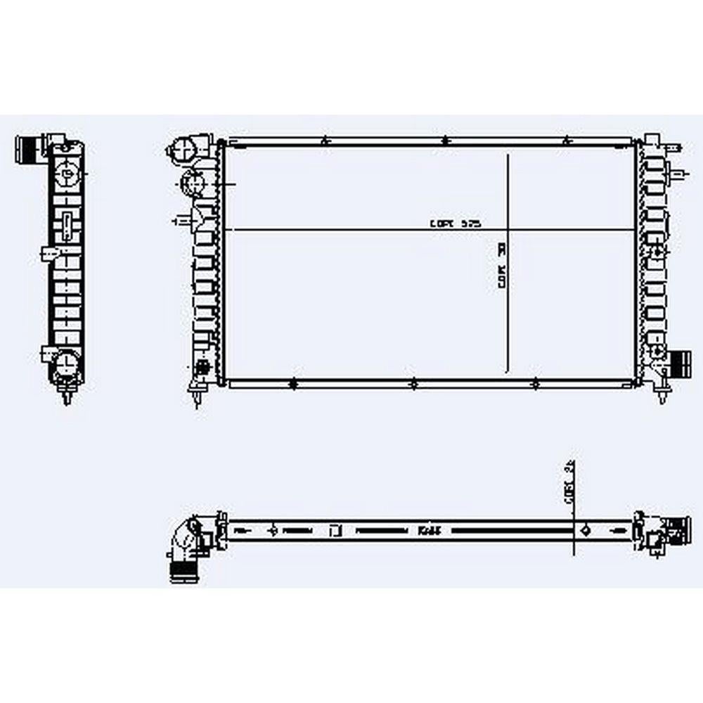 MOTOR SU RADYATORU P106 SAXO TUD5 (1,5DIZEL) OLCU: (286*529*24) 96> (1 SIRA ALB SISTEM)