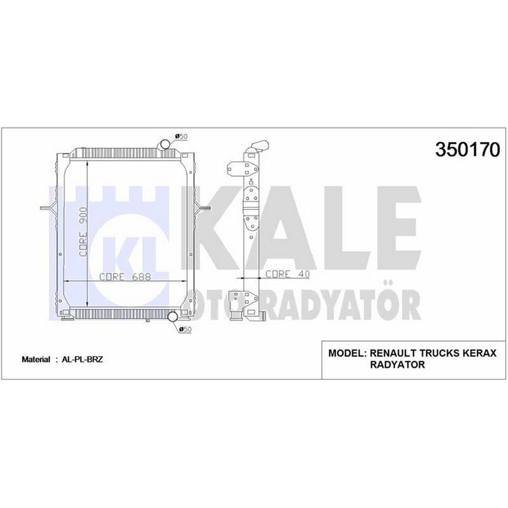 MOTOR SU RADYATORU RENAULT TRUCKS KERAX (CERCEVELI) / (MT)1997 2000 VE SONRASI