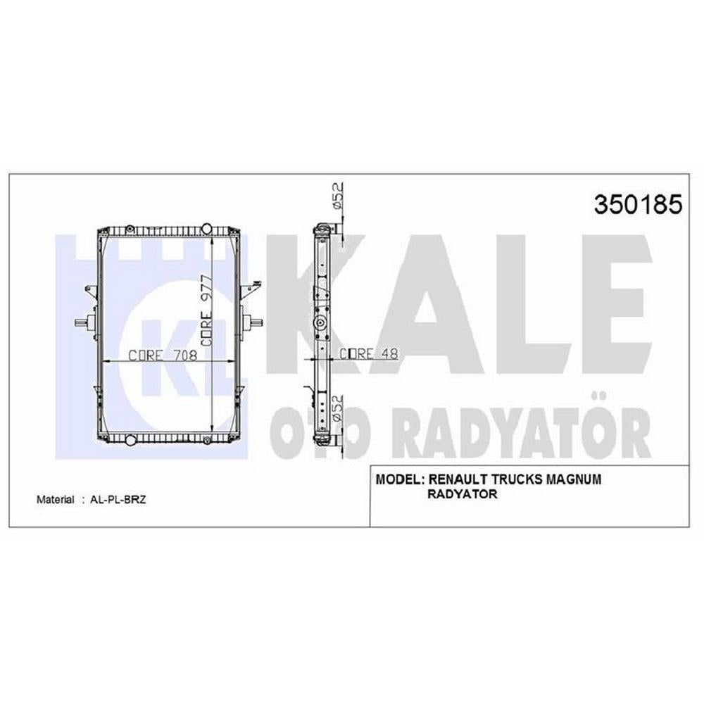 MOTOR SU RADYATORU RENAULT TRUCKS MAGNUM E,TECH (CERCEVELI) / (MT) 2000 SONRASI