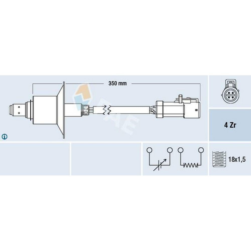OKSIJEN SENSORU FIESTA V FORD KA 1,3 01>08 FIESTA IV 08 /> FUSION 02 /> 1,25 / 1,6 / 1,4 16V