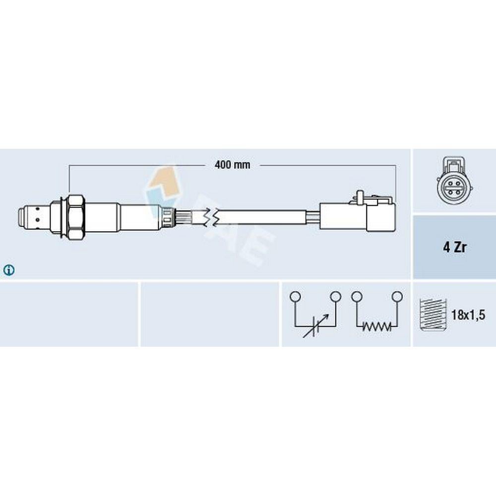 OKSIJEN SENSORU FORD FIESTA V (JH_, JD_): 01>08 KA (RB_): 1.3 I 02>08
