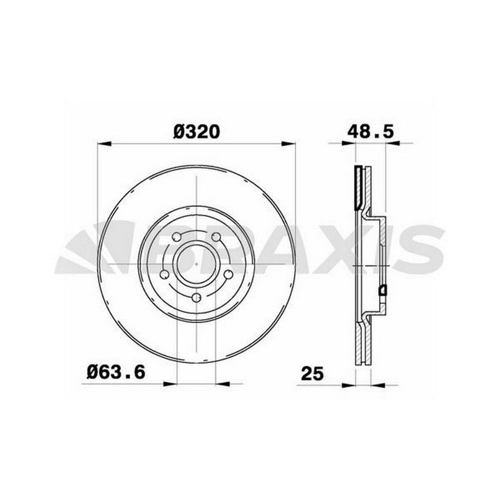 ON FREN AYNASI CONNECT 12 /> FOCUS II SW 05>11 FOCUS III 2,0 ECOBOOST 12>15 KUGA DIZEL 12>14 VOLVO V