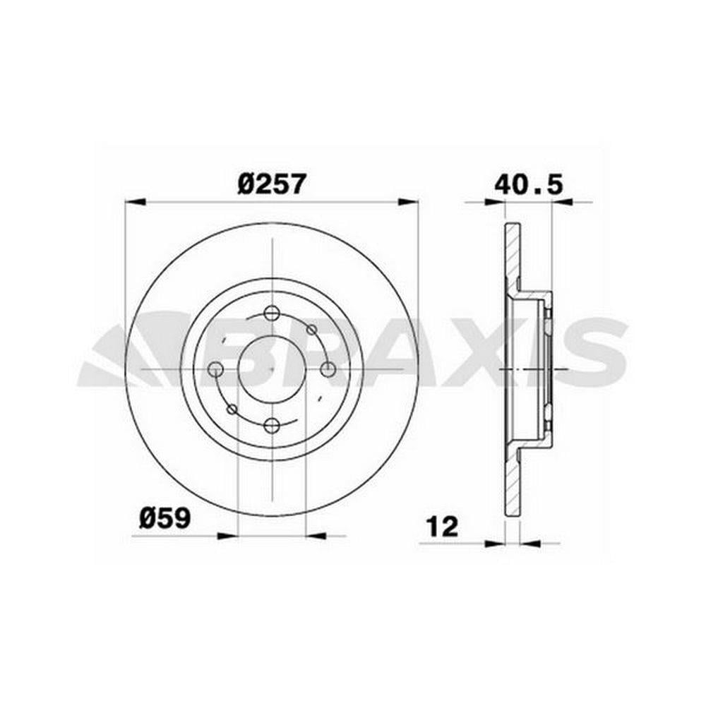 ON FREN AYNASI (DISKI) BRAVA BRAVO I MAREA PUNTO TEMPRA TIPO ALFA ROMEO 145 146 (257MM)