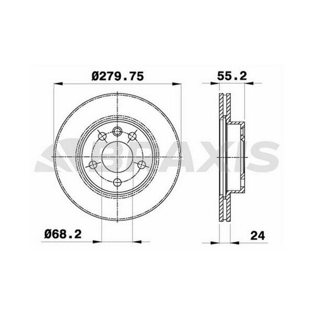 ON FREN AYNASI HAVALI TRANSPORTER T4 1,9TD 2,0 2,4D 2,5 SYNCRO 2,5TDI / SYNCRO 97>