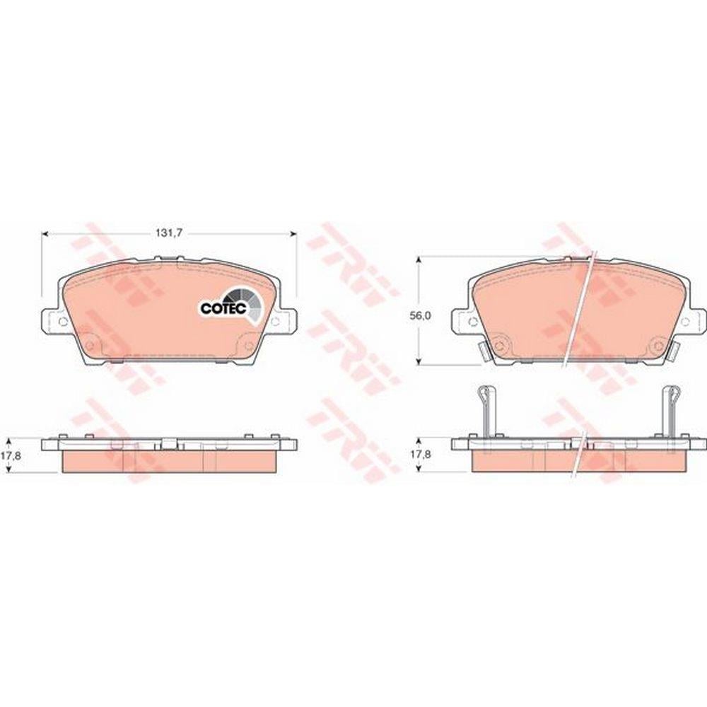 ON FREN BALATASI HONDA CIVIC HATCBACK 2006-> CIVIC SEDAN 2012->