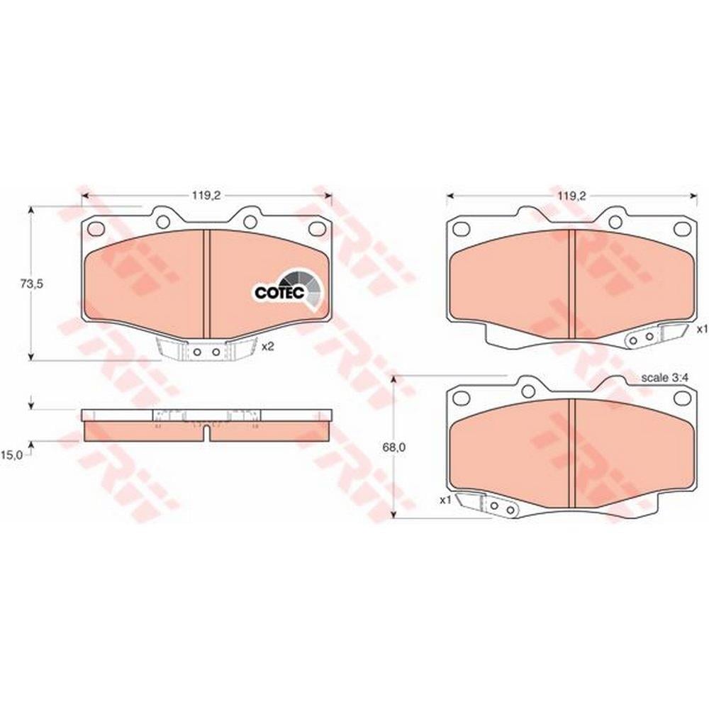 ON FREN BALATASI TOYOTA HILUX 1988-2000 LN 106 4X4 2009-> LANDCRUISER 1996->