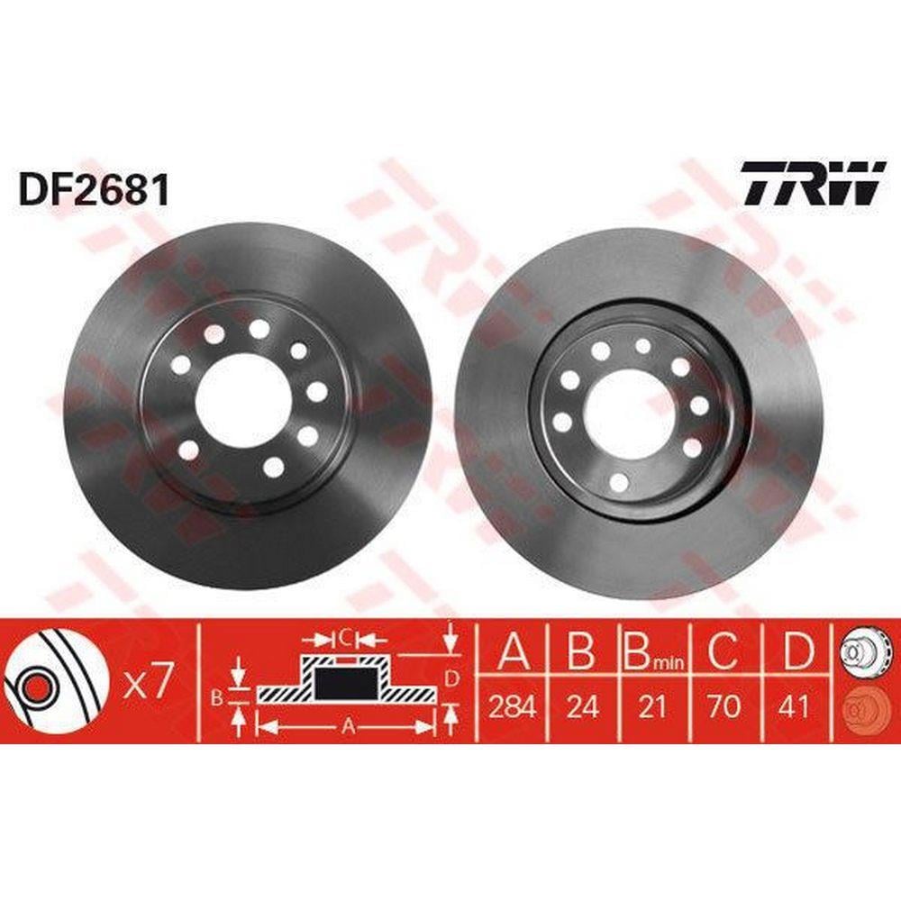 ON FREN DISK AYNASI HAVALI CALIBRA A2,0 TURBO 4×4,2,5I V6 (1992 07 / 97) VECTRA A 2,5 V6 93 11 / 95