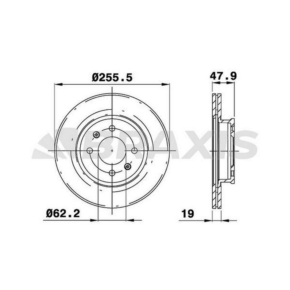 ON FREN DISK AYNASI HAVALI HYUNDAI GETZ 03> 1,5 CRDI 256 MM