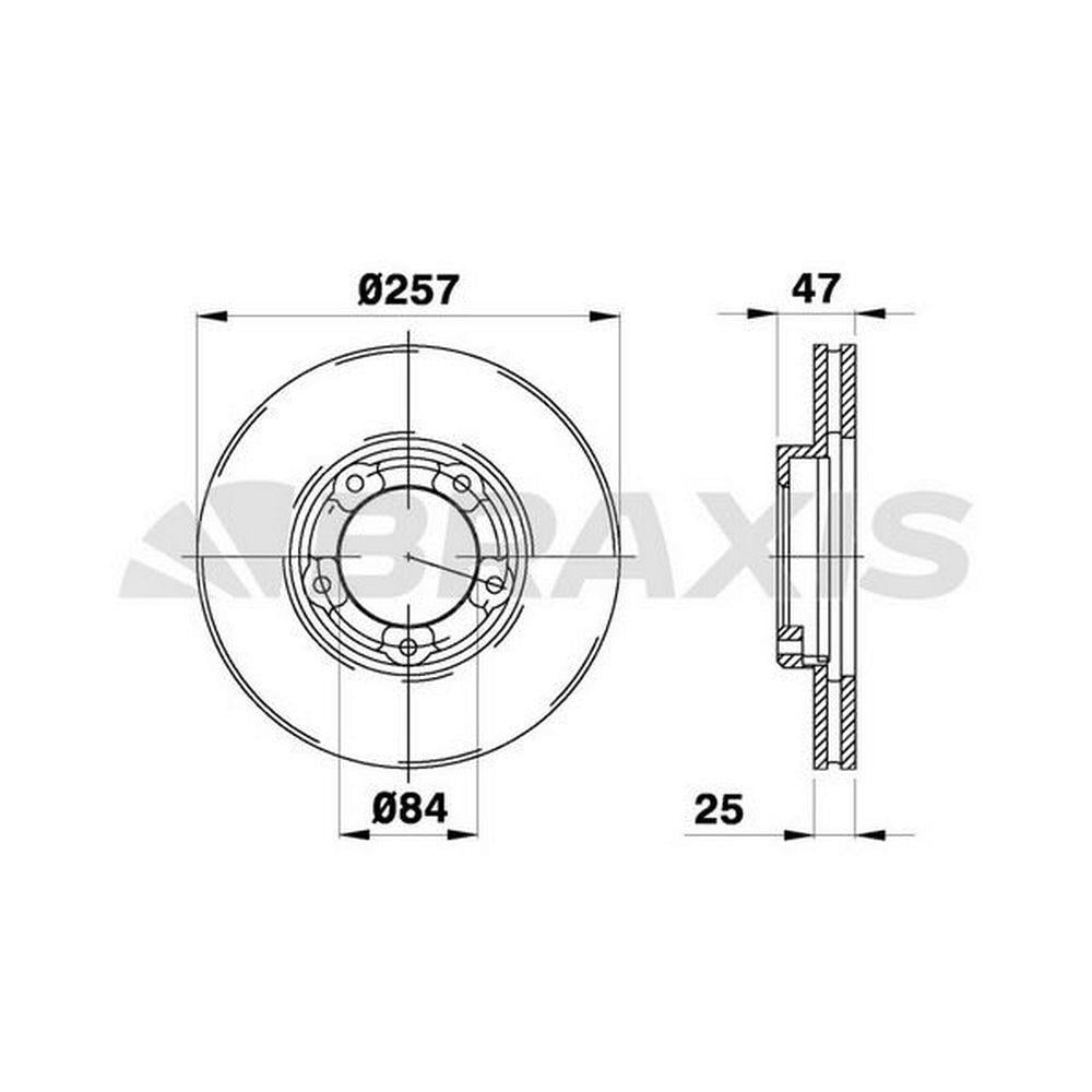 ON FREN DISK AYNASI HAVALI LANDCRUISER 1988 1997 302X6