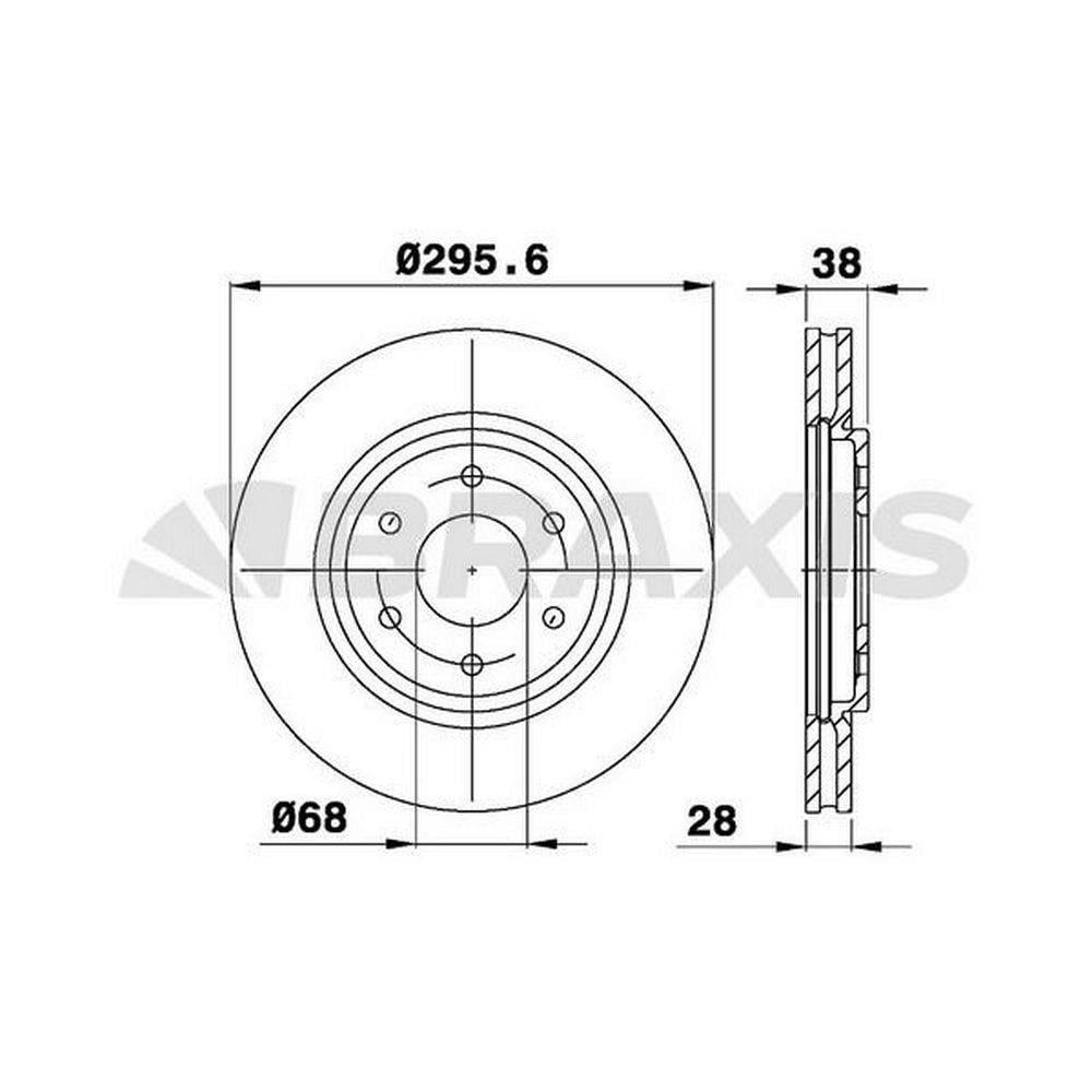 ON FREN DISK AYNASI HAVALI NISSAN NAVARA 2005-2011 PATHFINDER 2005-2011 (296X6) 16 JANT