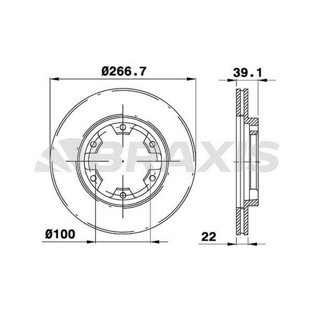 ON FREN DISK AYNASI HAVALI NISSAN PICKUP D21 87>98 267X6