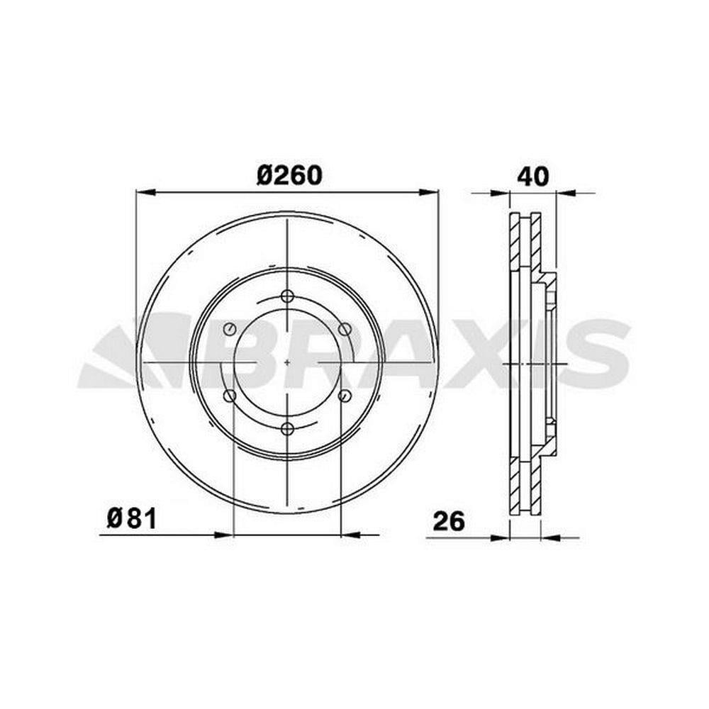 ON FREN DISK AYNASI HAVALI NISSAN PICK UP SKYSTAR YD25 NAVARA 02-05 PATFINDER 97-04 URVAN 80-00 (260