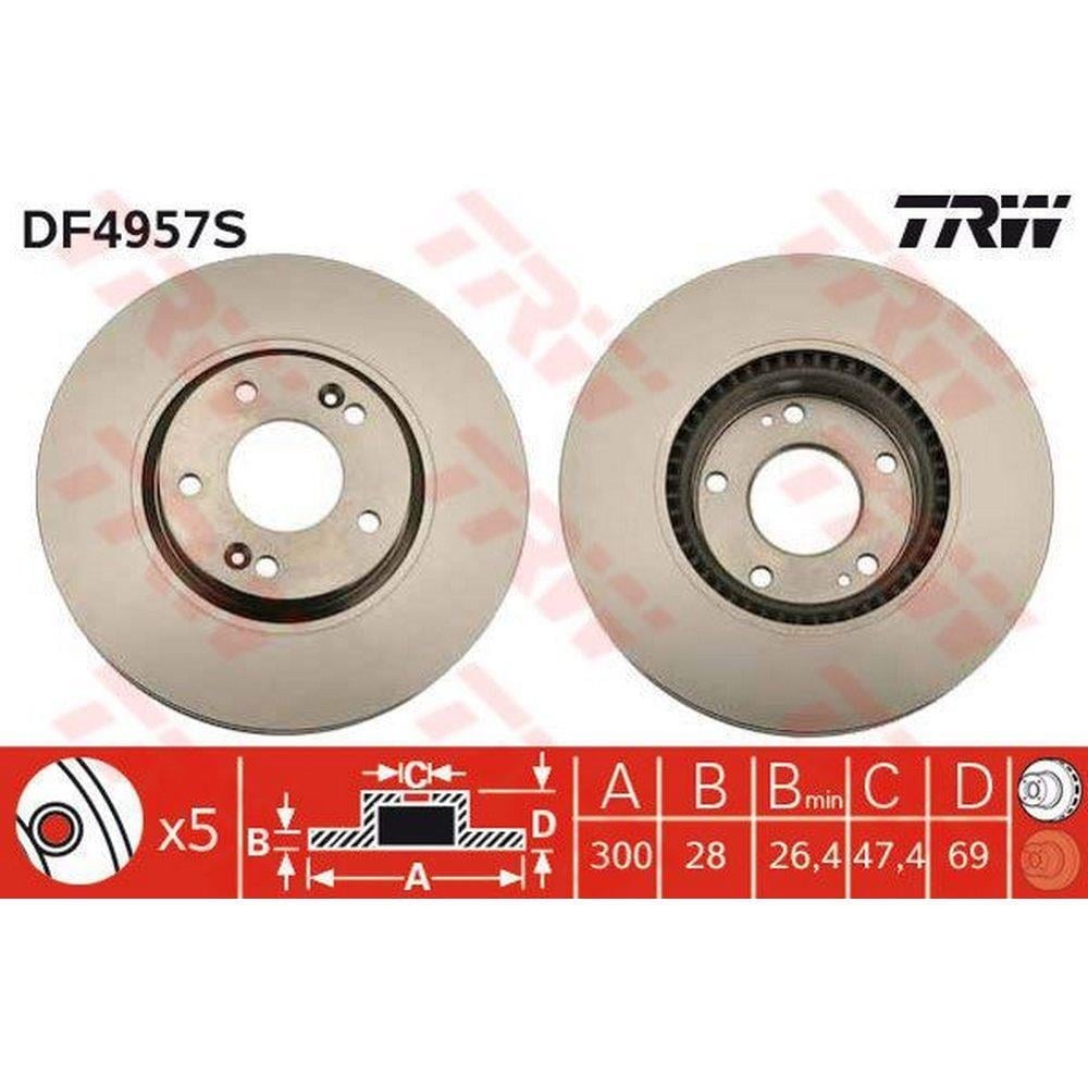 ON FREN DISK AYNASI IX35 10> SONATA 05> TUCSON 08> RIO 11> 1,4 SPORTAGE 04> I40 11> 300MM