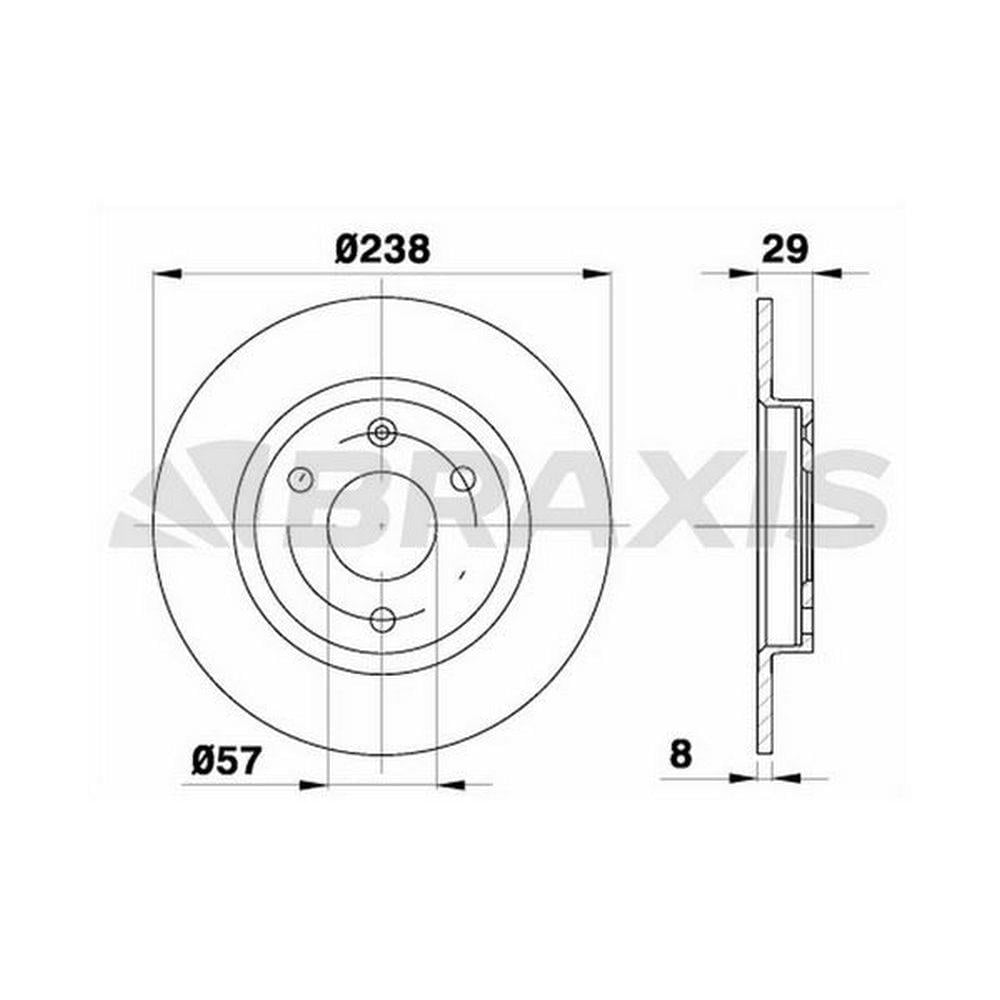 ON FREN DISK AYNASI P106 AX ZX 1.0 / 1.0I / 1.1 / 1.1I / 1.4D 88 96 SAXO S 1.0I / 1.1I 96> (HAVA SOG