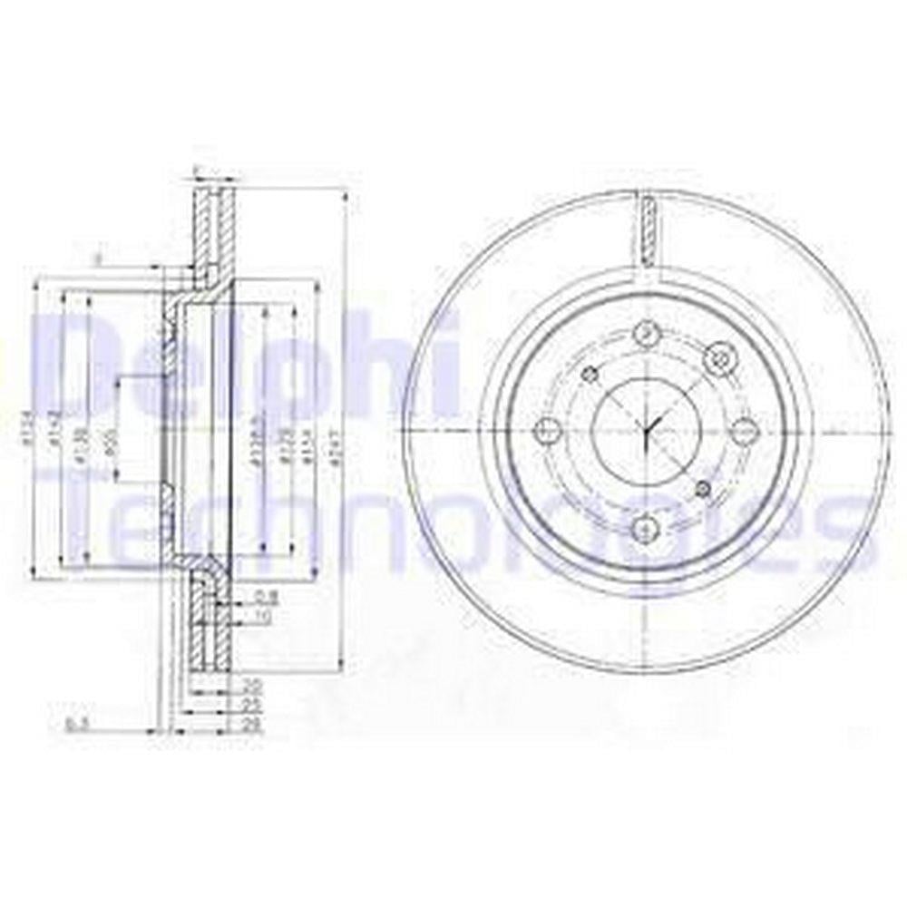 ON FREN DISK AYNASI P107 C1 1,0 1,4HDI TOYOTA AYGO (06 / 05 ) HAVA SOGUTMALI