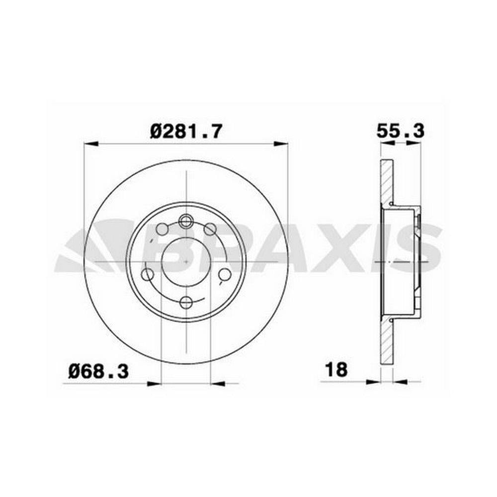 ON FREN DISK AYNASI TRANSPORTER T4 1.8 1.9 1.9TD 2.0 2.4D 2.5TDI 2.8 2.8TDI 96>