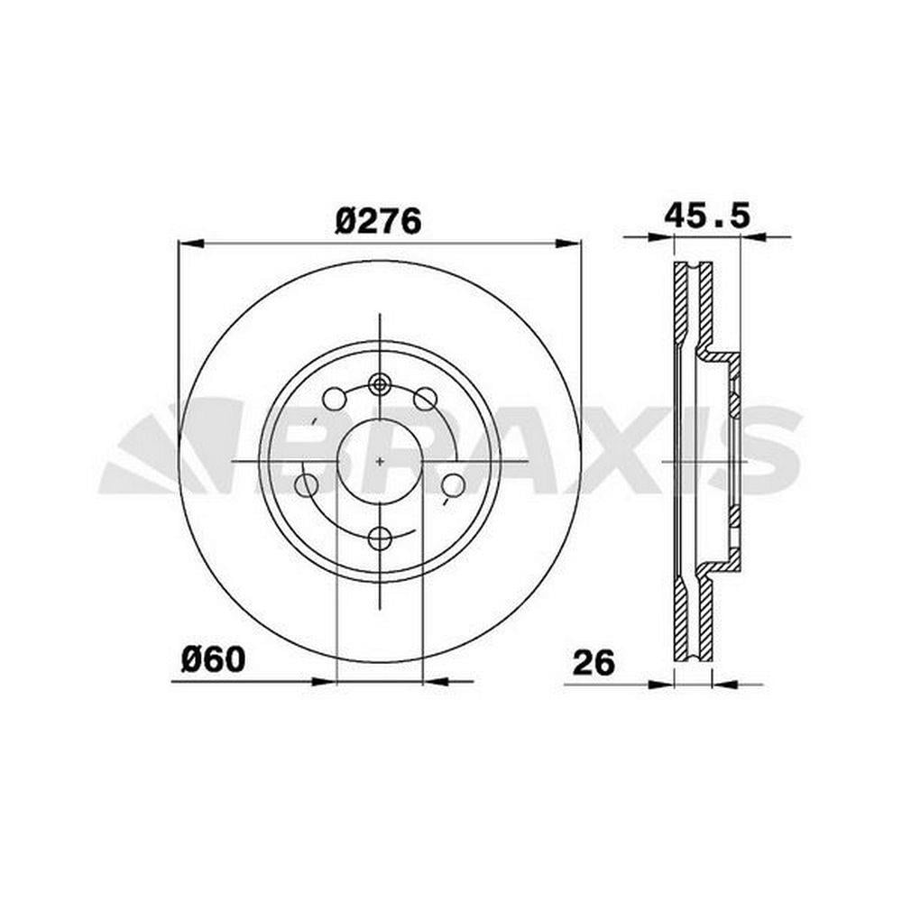ON FREN DISKI 15 INCH (276mm) ASTRA J 10> CRUZE10> AVEO T300