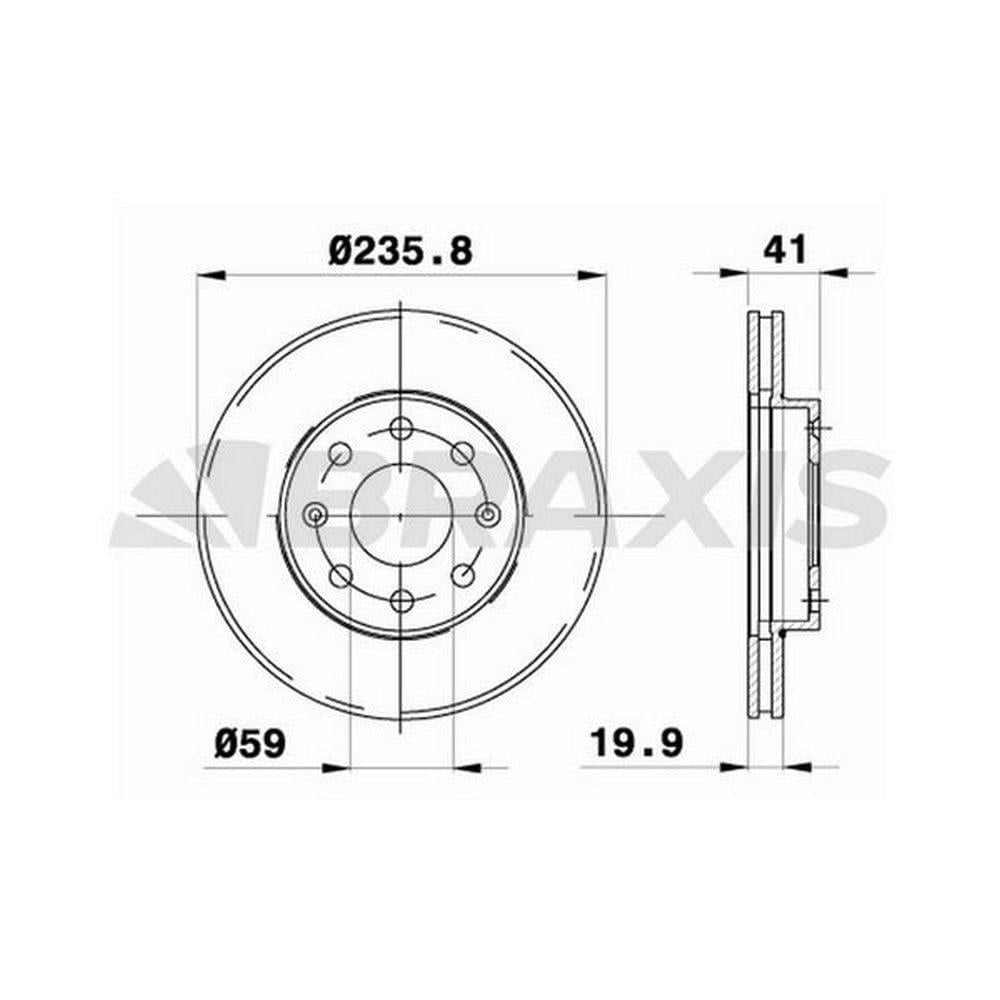 ON FREN DISKI AVEO T250 T255 05> KALOS 02> MATIZ 05> SPARK 10> HAVALI 236mm