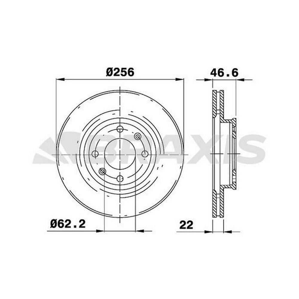 ON FREN DISKI AYNASI HYUNDAI ACCENT ERA 2006-2011 KIA RIO 2005-> I20 2007-> 256MM