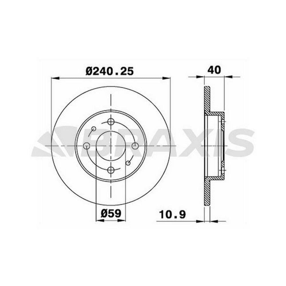 ON FREN DISKI FIAT 500 500C 07> TEMPRA TIPO PUNTO PANDA MAREA BRAVO 96> ALFA ROMEO 145 146 155 92> F