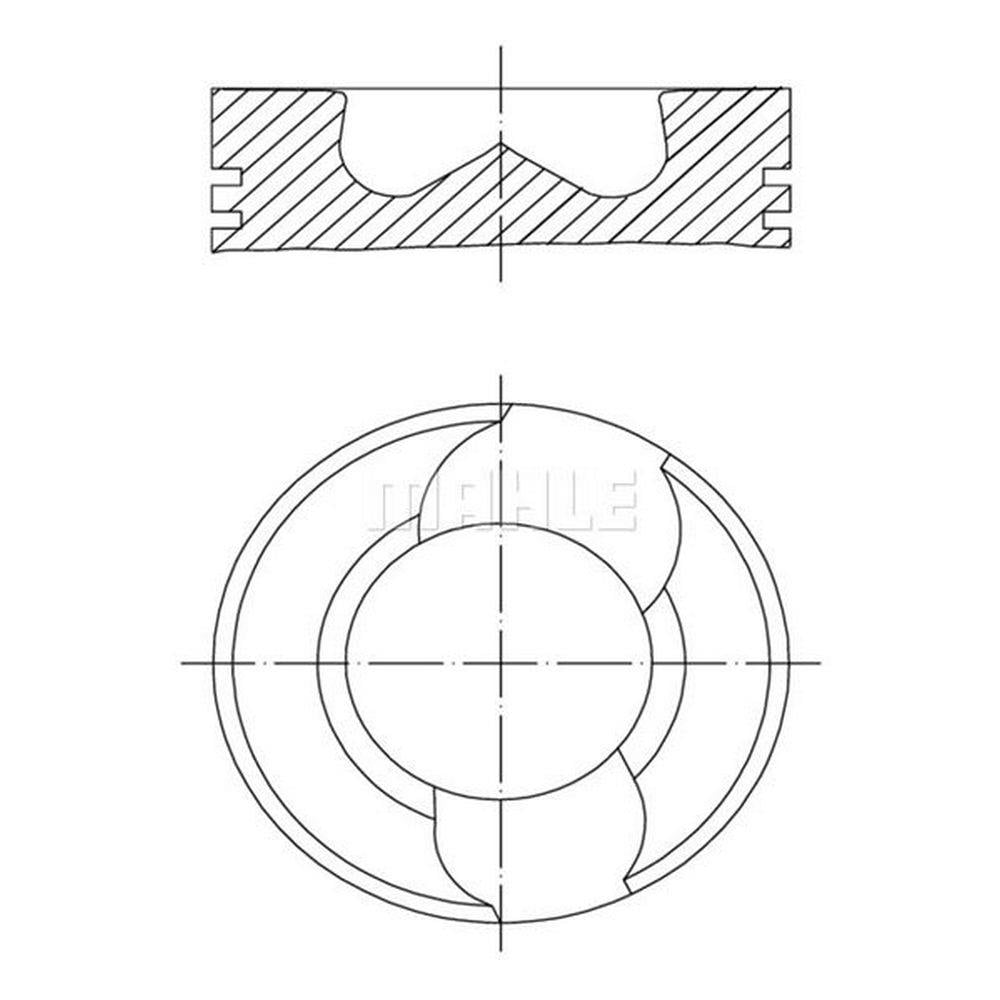 PISTON+SEGMAN (81,51mm 0,50 (5 SILINDIRLI MOTORUN 3, 4, 5, PISTONLARI) TRANSPORTER T5 03>09 TOUAREG