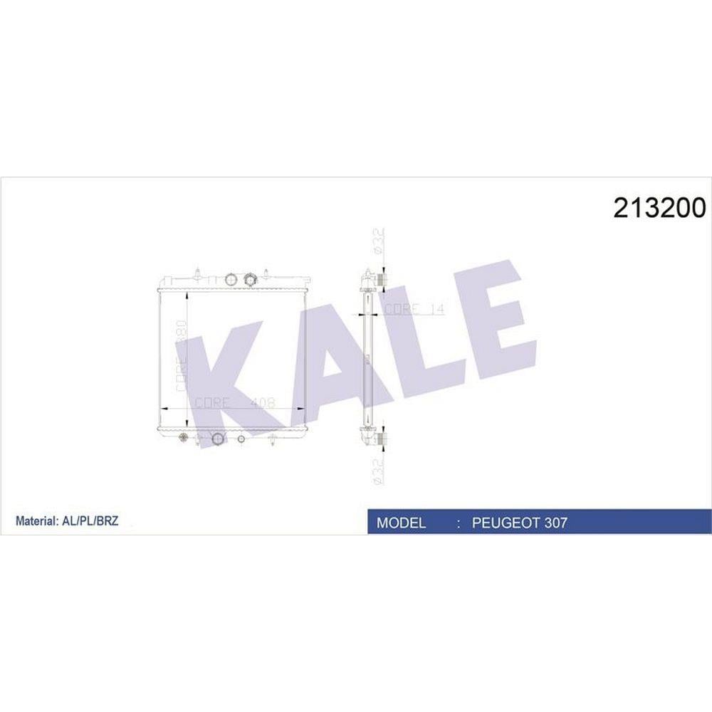 RADYATOR P307 1,4I 01> (1 SIRA CU+PL)