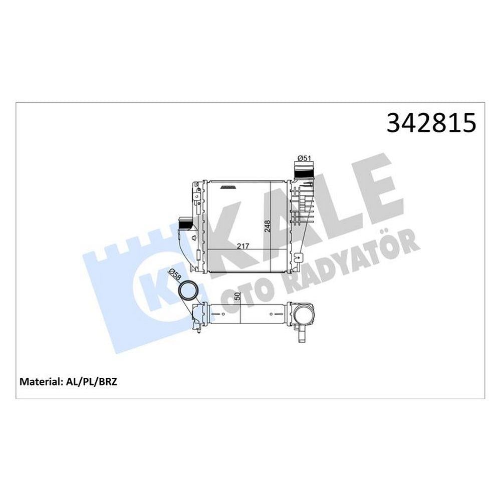 TURBO INTERCOOLER RADYATORU P308 II C4 PICASSO 14> P3008 II SUV 16>