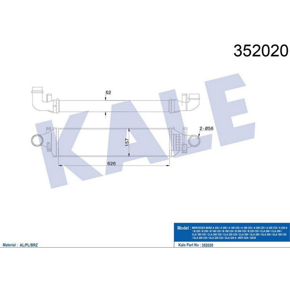 TURBOSARJ RADYATORU X156 13> X117 15>19 W176 12>18 W246 13>18 C117 13>18