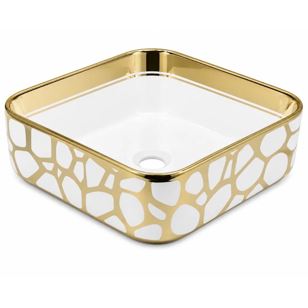 Arvitsa Tezgah Üstü Gold Beyaz Lavabo K06