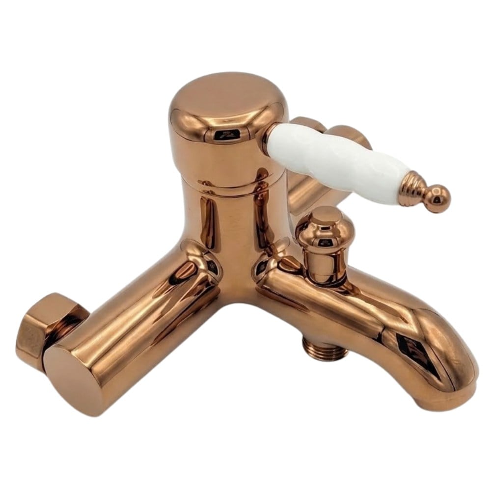 DGN Konsept Porselen Kulplu Banyo Bataryası Rose Gold