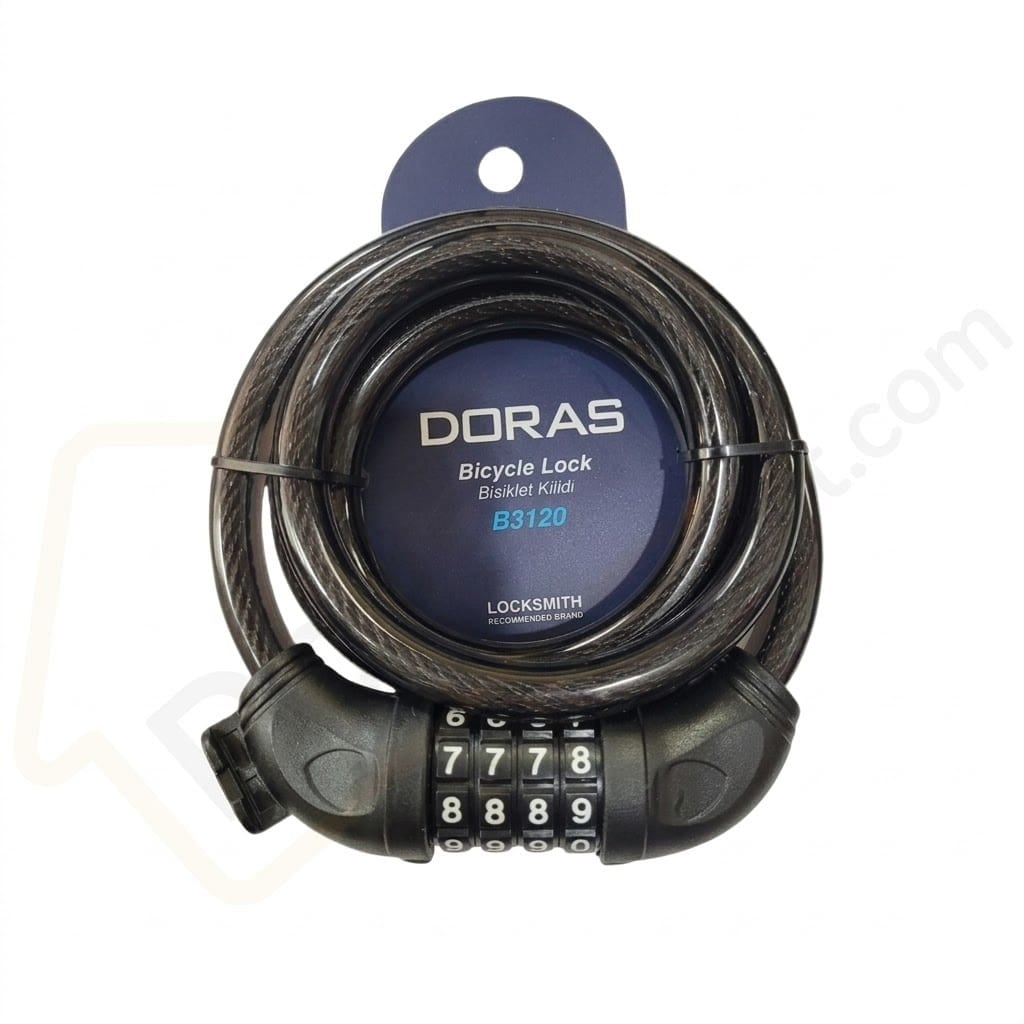 Doras Şifreli Bisiklet Kilidi 12*1200mm