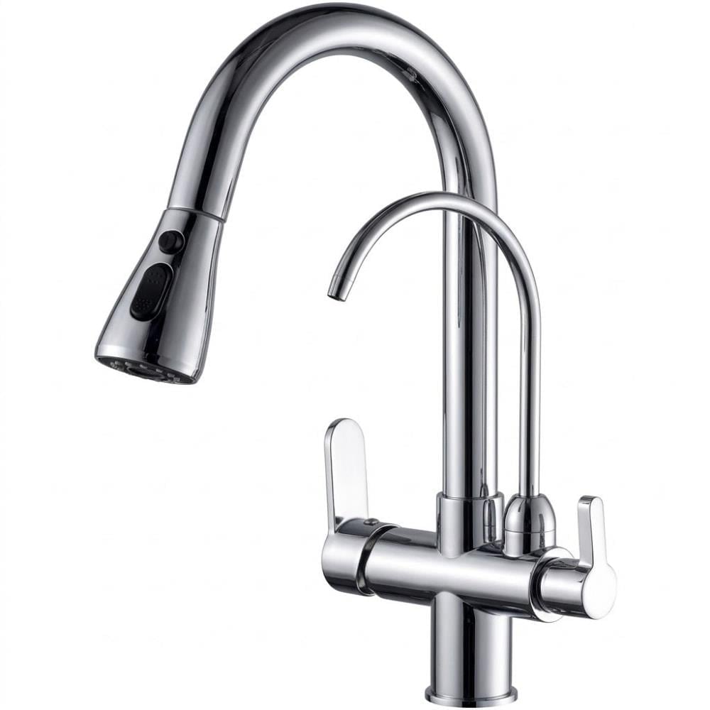 FLEKO Dual Arıtmalı Spiralli Eviye Bataryası Krom