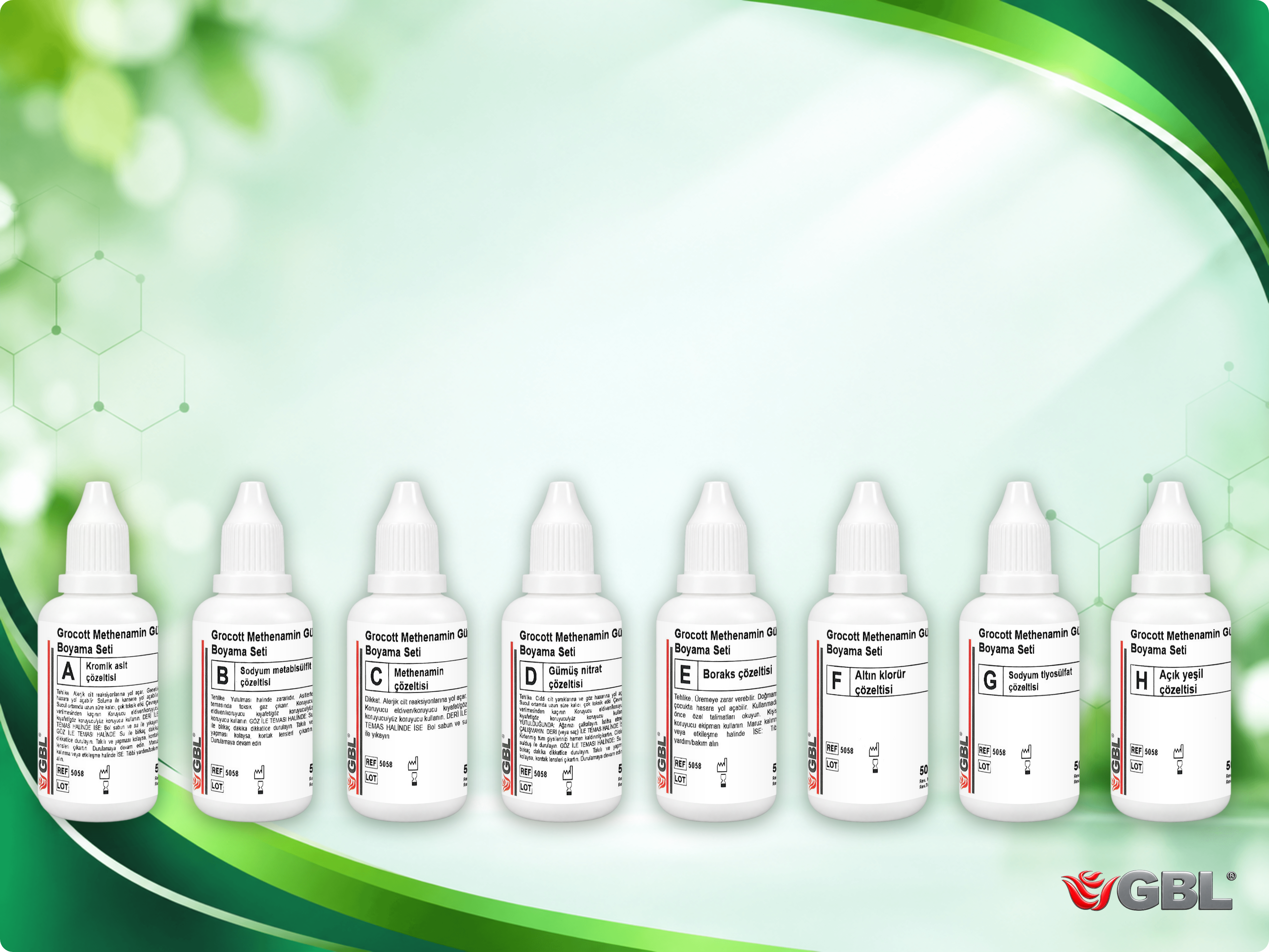Grocott Methenamin Gümüş Boyama Seti, 50 ml, 100 Test
