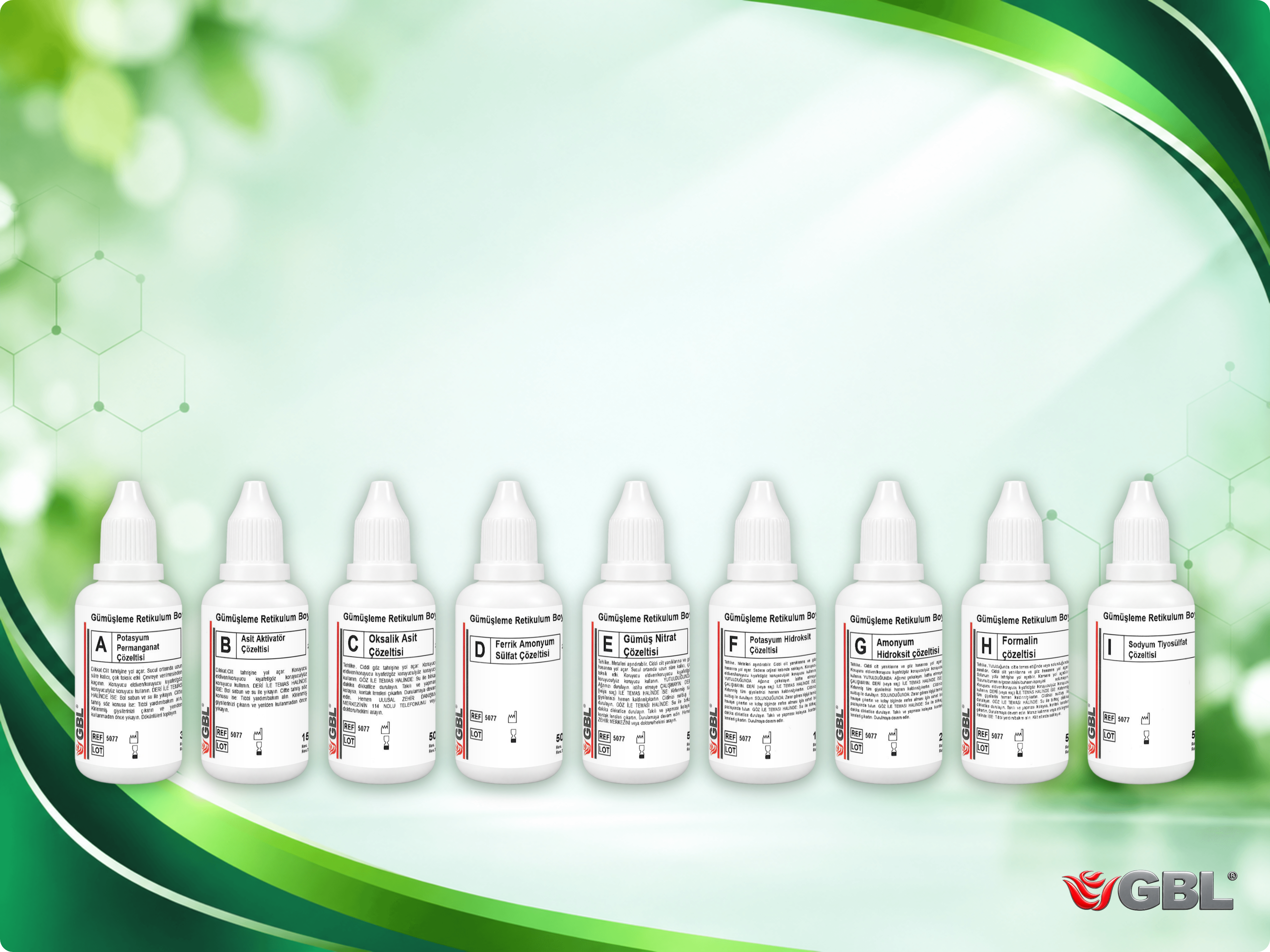 Gümüşleme Retikulum Boyama Kiti, 50 ml, 100 Test