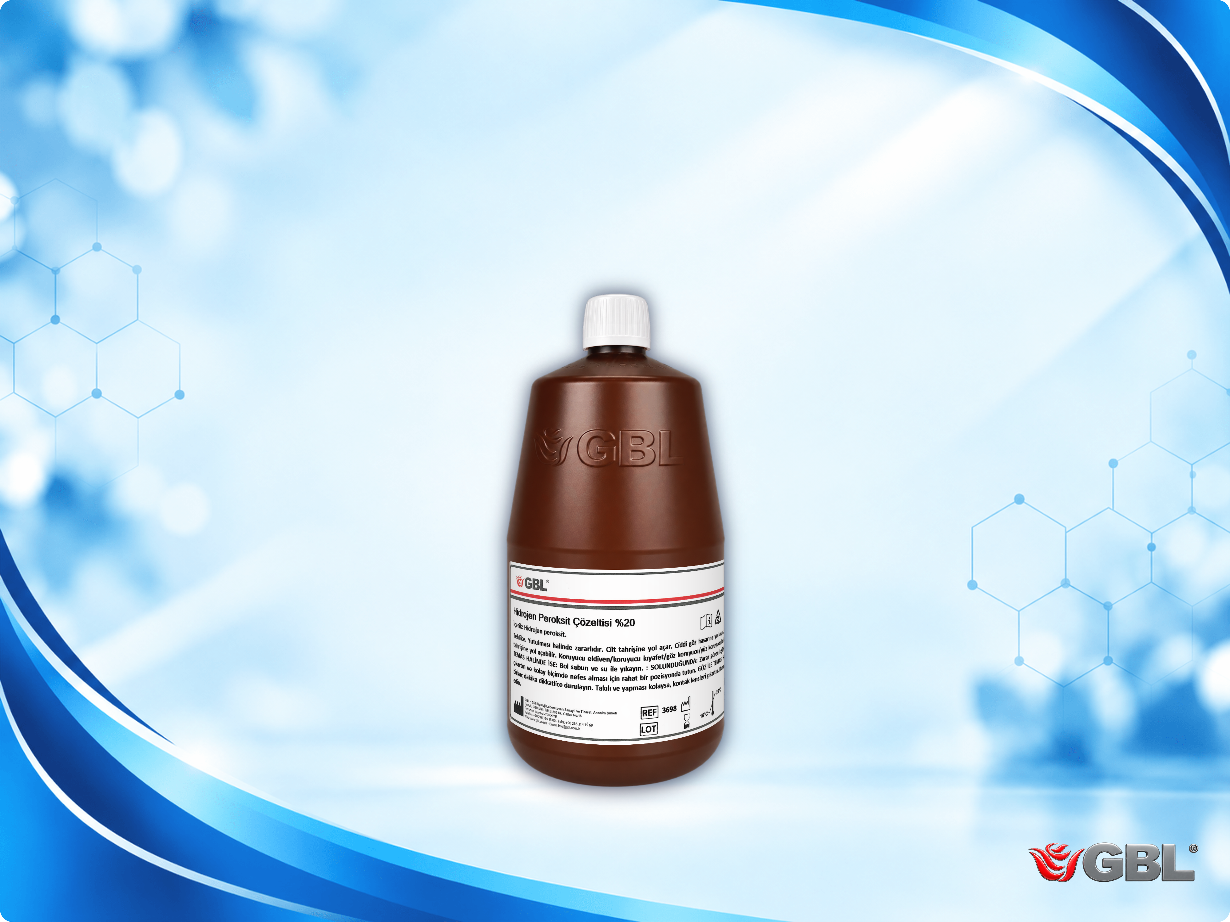 Hidrojen Peroksit Çözeltisi %20, 1000 ml