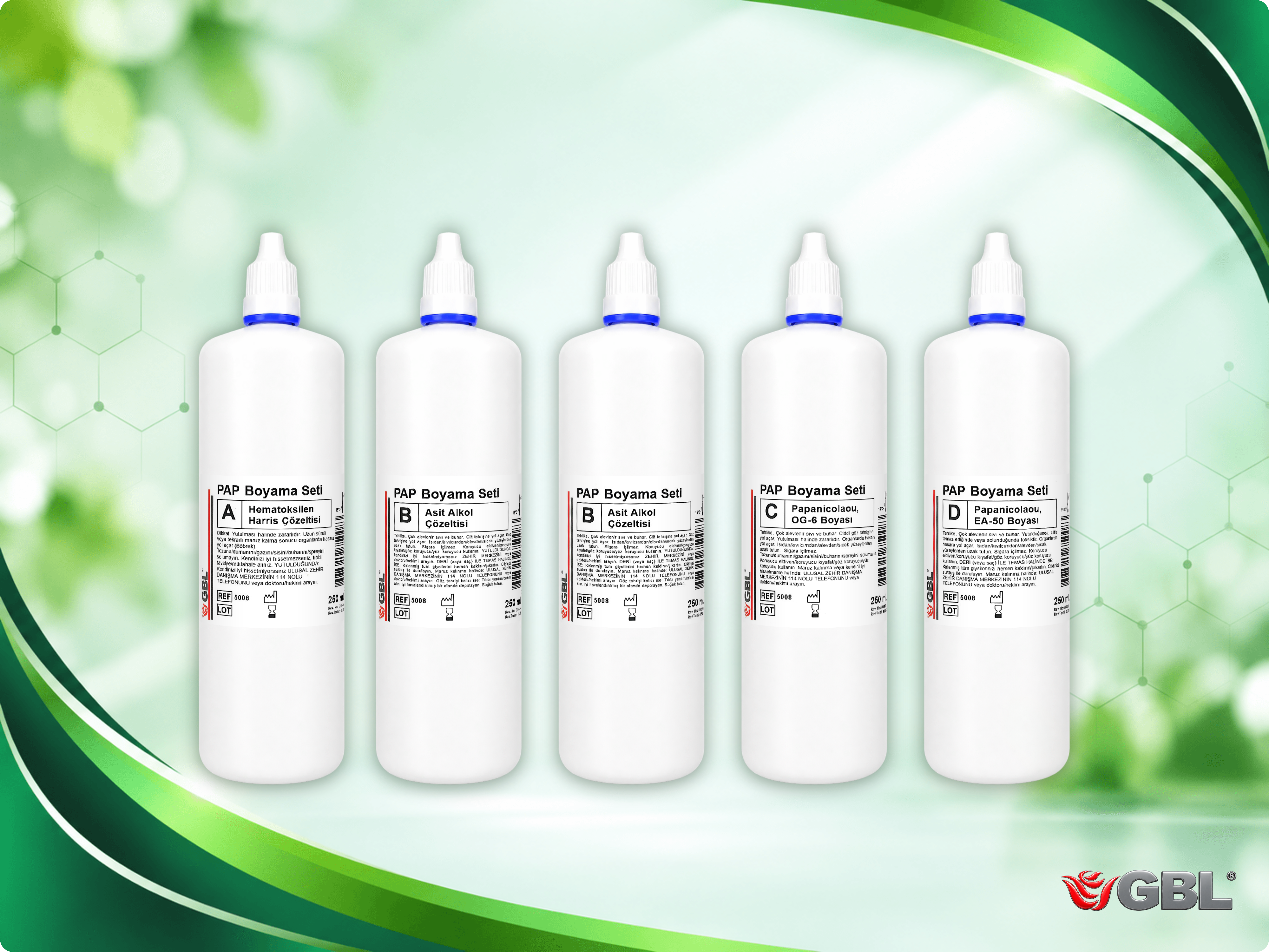 PAP Boyama Seti, 250 ml, 500 Test
