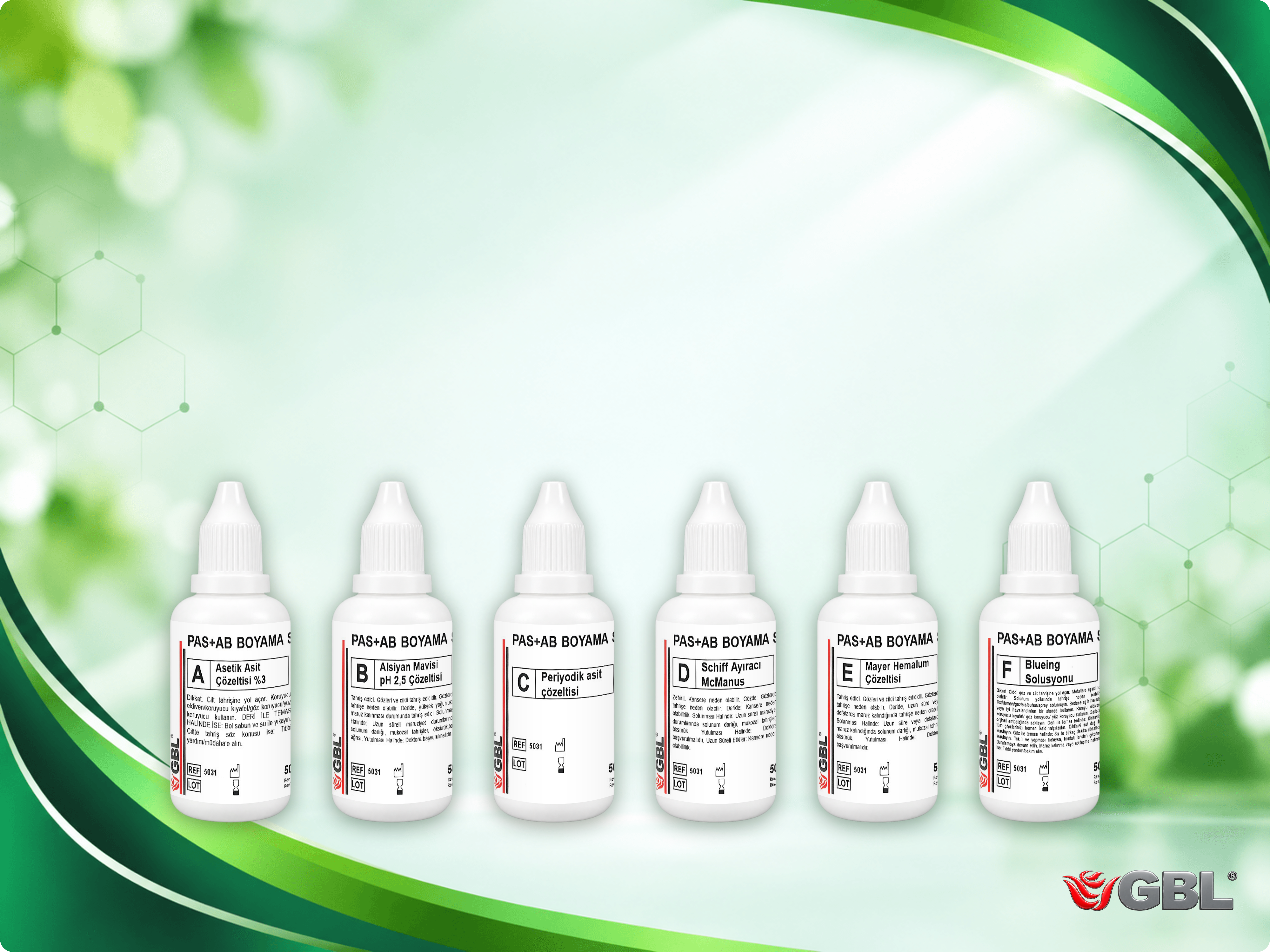 PAS+AB Boyama Seti, 50 ml, 250 Test