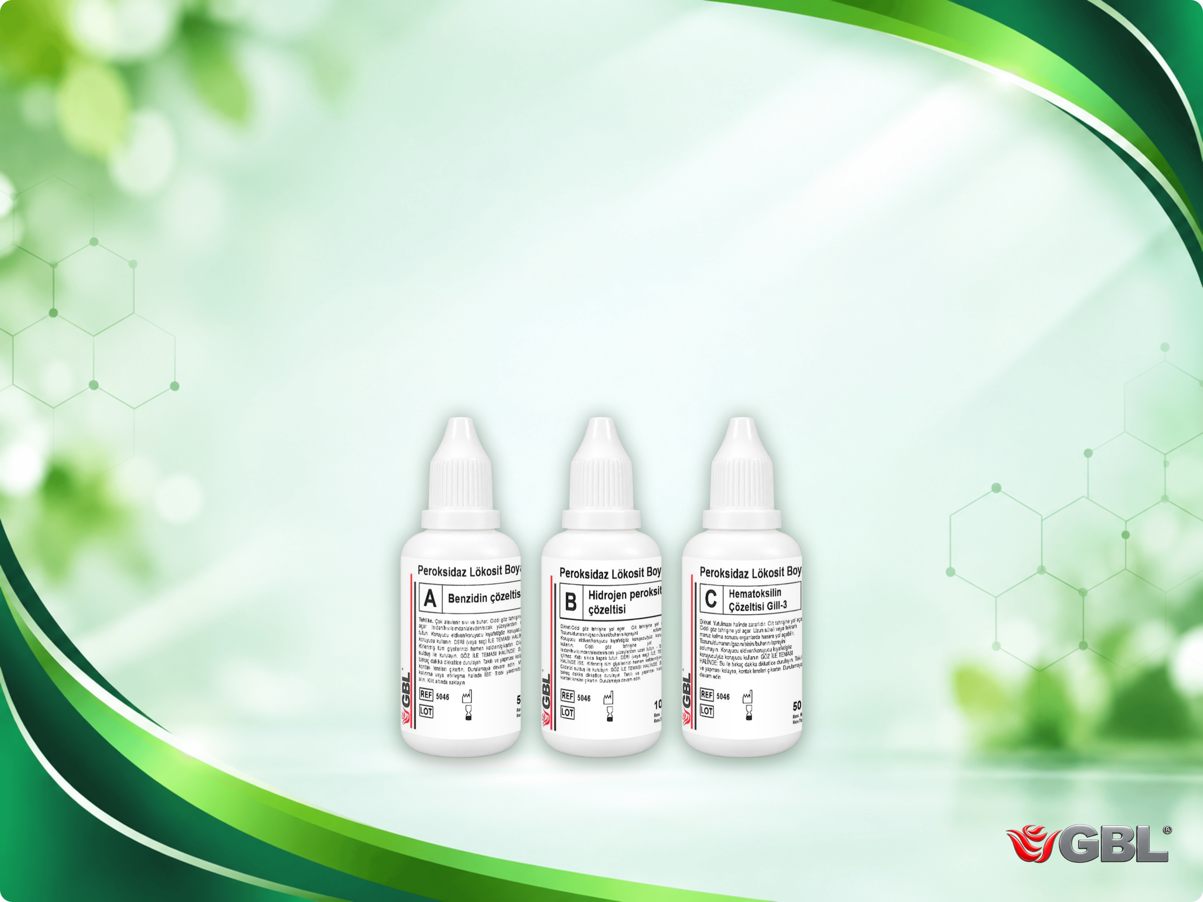 Peroksidaz Lökosit Boyama Seti, 50 ml, 100 Test