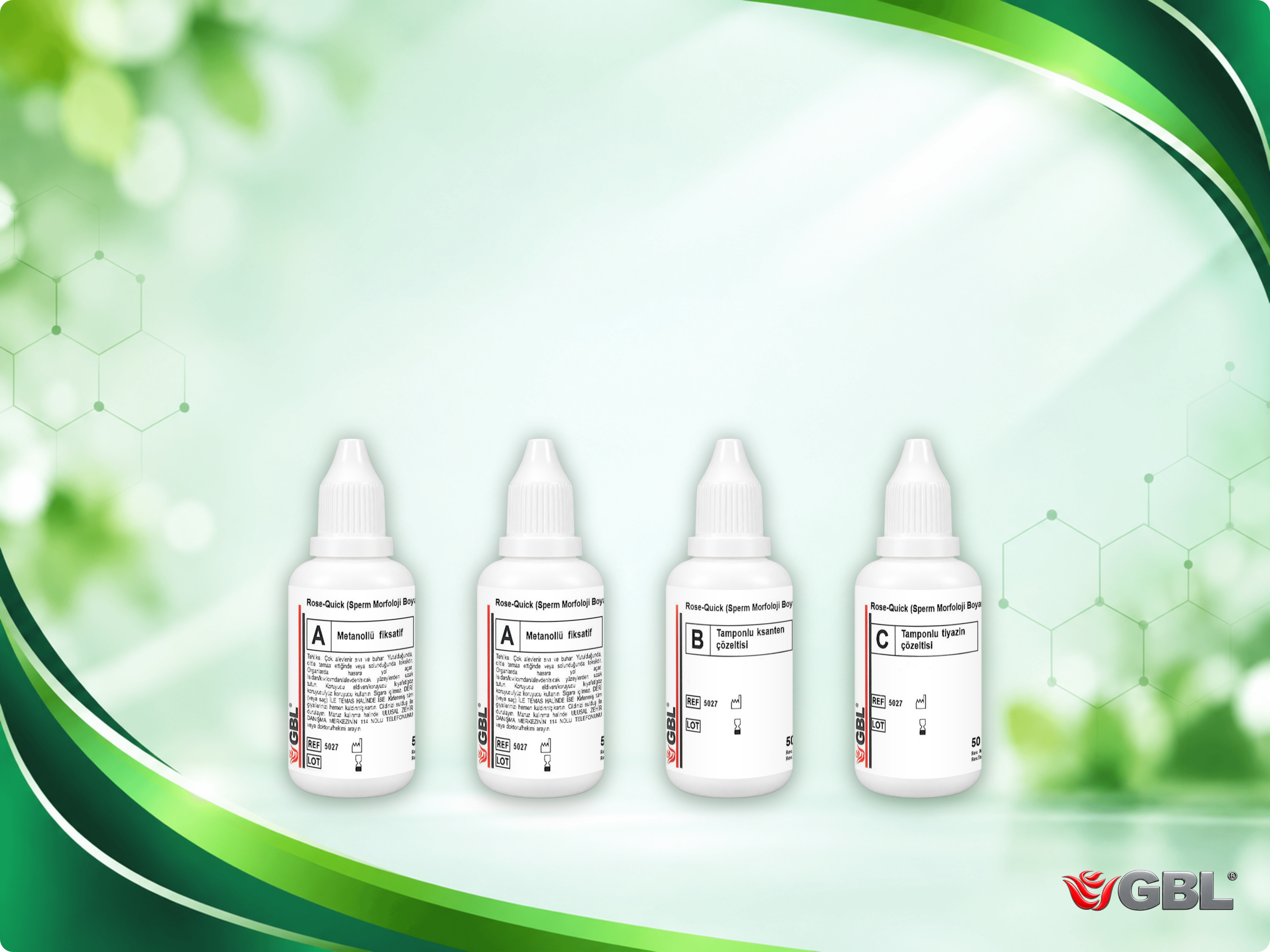 Rose-Quick (Sperm Morfoloji Boyama Kiti), 50 ml, 100 Test